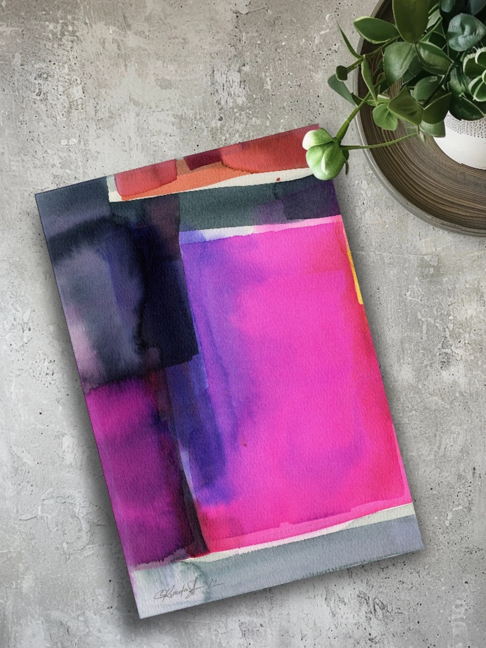 Original Abstract Watercolor Painting - Watercolor Abstraction 223